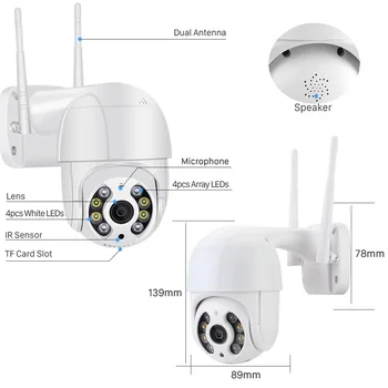 IP Kaamera Väljas Originaal 5MP HD AI Inimeste Avastamine Audio Traadita Turvalisuse CCTV Kaamerad Järelevalve wifi