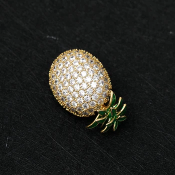 Kuld Ananassi Rhinestone Crystal Bling Sõle Pin-Naiste Mood Puu-Ehted Puhkus Kingitus Naine Luksus Ilusad Prossid