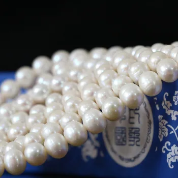 Kvaliteetne valge looduslikku magevee kultiveeritud pärl lahti helmed 7-8mm umbes ring diy elegantne ehted tegemise 15inch B1328