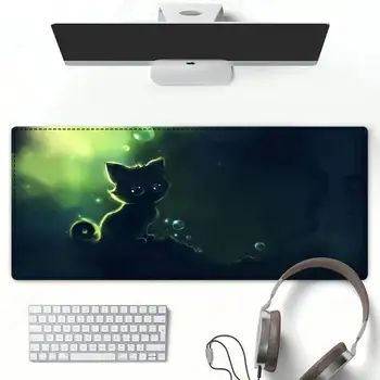Kena Kass suu roheliste silmadega kass Gaming Mouse Pad Mängija Klaviatuuri Maus Desk Pad Mouse Mat Mäng Tarvikud Overwatch