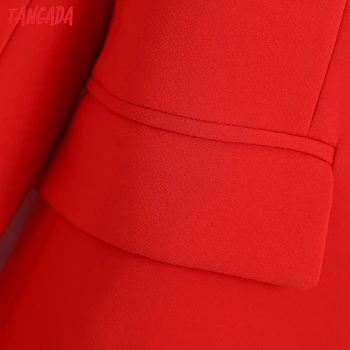 Tangada Naiste 2021 Mood Office Topelt Karavan Punane Pikk Pintsak Vintage Mantel Pikk Varrukas Taskud Naiste Ülerõivad BE936