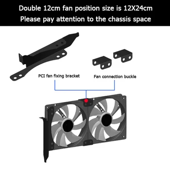 Dual Fännid Mount Rack Jahutus Heatsink PCI Pesa Laagrisilla tugi 90MM/120MM Ventilaator Graafika Video Car Mount jahutusventilaator Sulg