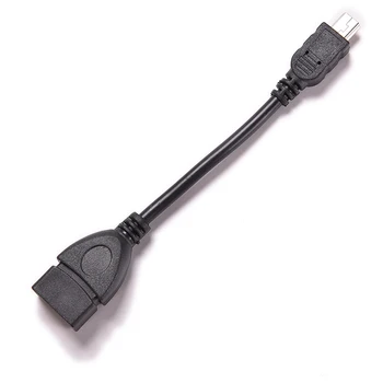 Mini 5p Mees USB 2.0 Type A Female Pesa OTG Host Adapter Lühike Kaabel