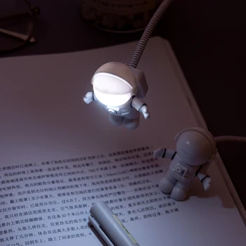 Valge Astronaut LED Night Light Paindlik USB-Toru Kaasaskantav DC 5V Pirn Arvuti Sülearvuti, Sülearvuti Lugemise Home Decor Öö Lamp