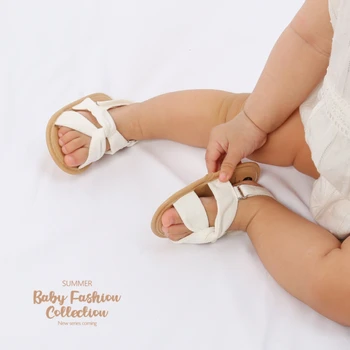 Vastsündinud Beebi Tüdruk Armas Sandal Pehme Ainus Korter Kingad Imiku Non-Slip Esimene Käimistoolid (Solid Color Suve Sandaalid 0-18M