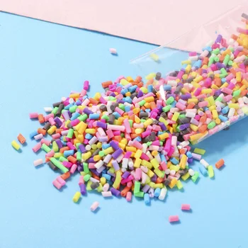 10g/Kott Värvikas Sprinkles Küünte Viilud Simulatsiooni DIY Polymer Clay Küünte Art Design Komme, Maiustusi, Suhkrut Simulatsiooni Toiduainete Viilud