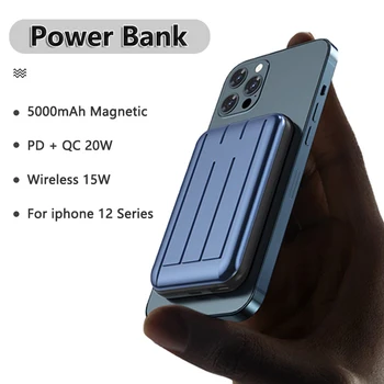 15W Magnet Traadita Power Bank for iPhone 12 pro MAX 12Mini 11 pro XR, XS Max X 8 PD+QC Ultra-õhuke Traadita Laadimise Power Bank
