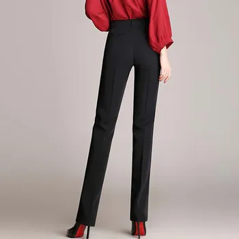 Naiste püksid Kevad Sügis Kõrge Kvaliteedi Venitada Elegantsed Püksid Slim OL Office Kanda Otse Masti Täis Pliiats Püksid Naistele