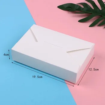 10tk Lihtne Ümbrik Stiilis Paberi Kasti Pruun Jõupaber Candy Box Valge Papp-Pakendi Karp Küpsise Küpsised kinkekarbis