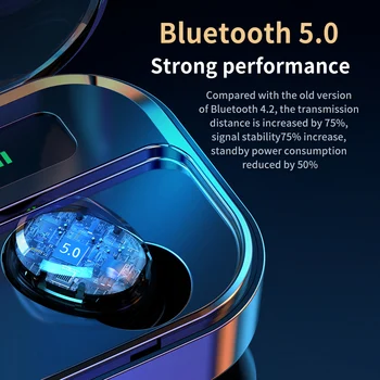 Bluetooth-5.0 Kõrvaklapid 1500mAh Aku Kasti M7S In-ear Juhtmeta Kõrvaklapid 8D Stereo Sport Töötab Veekindel Earbuds Kõrvaklapid