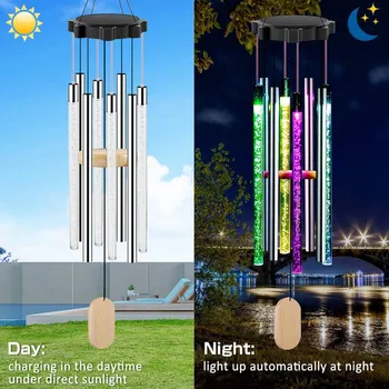 Päikese -, Tuule Chimes Värvide Veekindel LED Tuul Chimes Väljaspool Rekvisiidid Home Decor Giftfor Väljas Aia Kaunistused