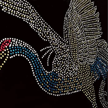 Sparkle Muster Rhinestone Diamante Kraana White Swan Üleandmise Plaastrid Kleebis Raud Kiirparandus Gem T-Särk Motiivi Kott