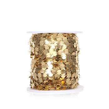 Dinicessa 1Meter Laius 8mm Roostevaba Teras Gold Ring Kett DIY Teha Käsitsi valmistatud Ehted Kaelakee&Käevõrud Hulgi Palju