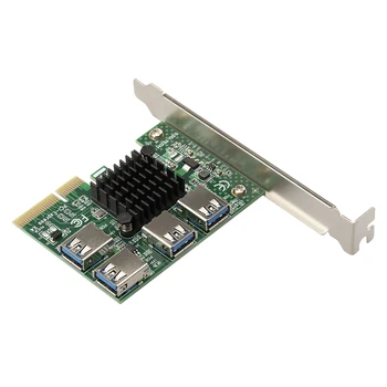 Uus Uuendada PCIE 1 kuni 4 Extender PCI-E PCI-E Adapter PCI-Express Pesa, et 1x 4x 16x USB 3.0 Ärkaja Kordaja Kaardi Converter