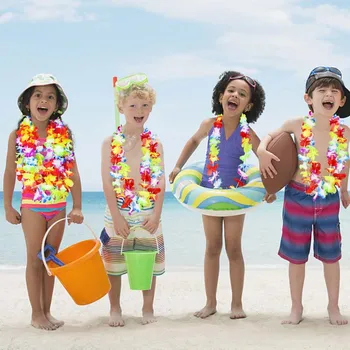 10 Tk/palju Kunstlik Havai Teema Poole Pärg Decor Poiss, Tüdruk Beach Party Pärg Kaelakee Teenetemärgi Rekvisiidid