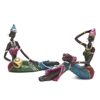 Uudne Aafrika Lady Arvandmed Desktop Vaik Pronksist Skulptuur Kaunistused Kunst