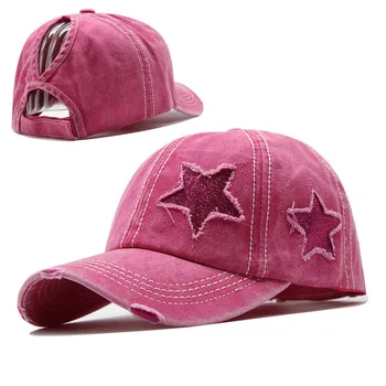 Four Seasons Baseball Caps Naiste Vabaaja Stiil Puuvill Õnnetud Reguleeritav Pea Ümbermõõt Korte Lahe Tüdruk Mütsid