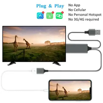 Uus 1080P Peegeldamine Kaabel USB kuvapeegeldus TV Media Streamer Telefon, TV Adapter IOS Android Telefon HDMI-ühilduva