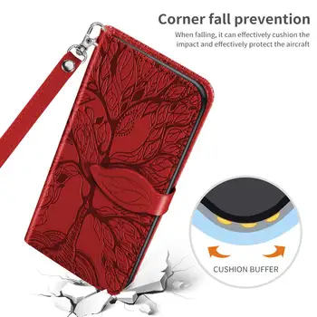 Redmi Lisa 10 Pro Nahast Flip Case For Xiaomi Redmi Lisa 10 Pro 3D Puu Rahakoti Puhul Redmi Lisa 10 Pro Telefoni Kate