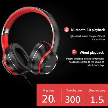 Lenovo HD200 Bluetooth Peakomplekti, Traadita Kokkupandav Arvuti Kõrvaklappide Müra Tühistamises Sport Töötab Stereo Gaming Headset