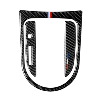3tk/komplekt Carbon Fiber Käigukangi Paneeli Raami Kaas Sisekujundus Car Styling Kleebis Tarvikud Punane+Valge+Sinine Ford Mustang-2017