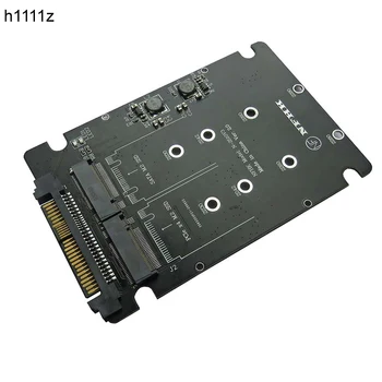 NVME Adapter Ärkaja M. 2 SSD, et U. 2 Adapter 2in1 M. 2 NVMe + M. 2 SATA NGFF SSD PCI-e U. 2 SFF-8639 Adapter PCIe M2 Converter Kaart