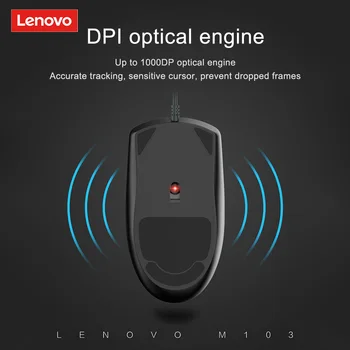 2021 Uued Lenovo M103 Traadiga Ptical Hiirt, 1000 DPI Fotoelektrilise Mäng Äri Office Usb Hiir Sülearvuti Lauaarvuti