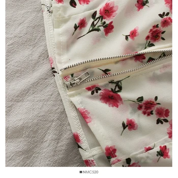Suvel Moe Flower Print Pluus Särgid Naiste Retro Gooti Puhkust Kärpida Tops Stiilne Korea Tüdruk Pluusid 2021 Riided