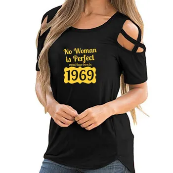 Tehtud 1969. aastal 50 Aastat On Fantastiline Tähed Prindi Naiste Lühikesed Varrukad Tshirt Vabaaja Puuvillane Hipster Suvel Naljakas T-Särk Tüdruk