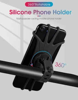 2021 Silikoon Jalgratta Telefoni Hoidik Mootorratta Mobiiltelefoni Stand Bike GPS Klamber Kiire Mount iPhone Samsung HuaWei Xiaomi