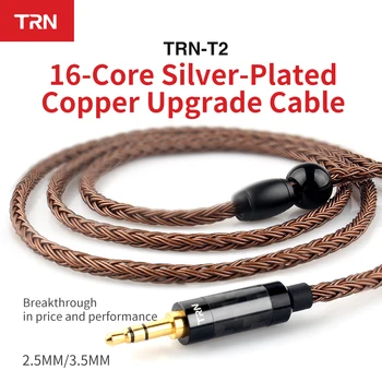 2019 TRN 16 Core hõbetatud 2.5/3.5/4.4 mm Tasakaalustatud Kaabel 0.75 0.78 2pin/mmcx Pistik Hifi Uuendada Kaabel TRN CCA MS