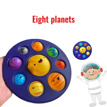 Planeetide Lihtne Dimple Pop Push Poppit Fidget Mänguasjad Anti Stress Mänguasi popets Ärevus Relief simpl Meele Mänguasi Lastele ja Täiskasvanutele