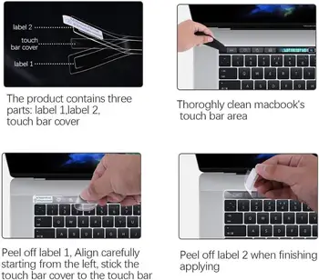 Arvuti Touch Baar ja Selge Kile Protector Naha Sülearvuti Kleebis Jaoks MacBook Pro 13 15 16inch 2020 A2339 A2159 A2289 Anti Glare decal