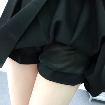 Suur-Waisted Plisseeritud Must Naiste Seelik Suured korea Fashion Vabaaja Mini Summer Seelikud Tüdrukutele Noorte Stiil