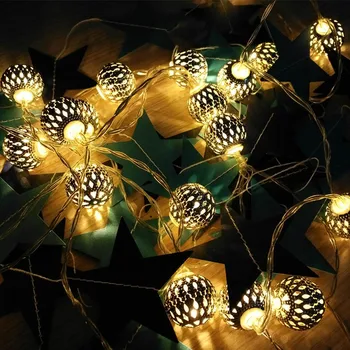 Maroko String LED Valgusega Kaunistamiseks Aed valgus, LED Muru lamp Maailma Pirn laterna String Haldjas light valgustus Aku
