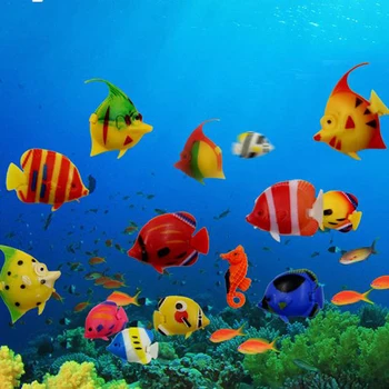 10tk Kunstlik vastupidav plastikust Võltsitud Kala Ujuvad Maastiku Kala Tank Teenetemärgi Akvaariumi Ornament