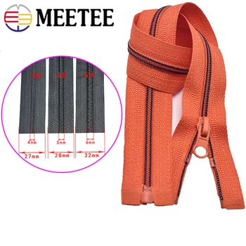 Meetee 2tk 37-55cm 4# Nailonist Lukuga Open-End Auto Lock Decor Zip Jope DIY Kotid Tekstiili -, Rõiva Õmblemine Tarvikud Tõmblukk