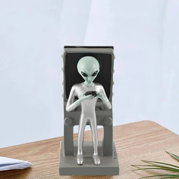 Loominguline Alien - Telefoni Omanik Seista Telefoni Omanik Mobiiltelefoni Ja Tahvelarvuti Hoidik Toetada Töölaua Kaunistus Ornament