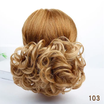 HOUYAN Naiste kärbitud on lokkis sünteetilised juuksed Chignon Updo Katta juuksed jätkumuhv Kakuke klambri külge jätkumuhv pool pulm