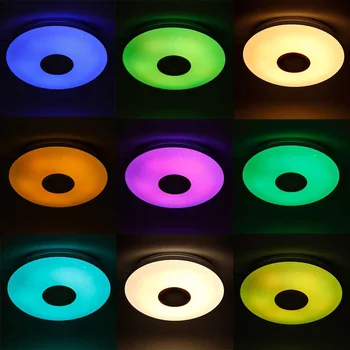 200W RGB Reguleeritav, Muusikat, Lae Valguse Home Valgustus APP bluetooth-Muusika, Valgus, Magamistuba Smart LED Lakke Lamp Koos puldiga