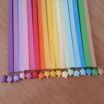 1 Kott 10 värve, Värvilisi Quilling-Paber Dekoratiivne Paber Origami Lucky Star Paberi Ribadeks Käsitöö Paber kes Soovivad Star Materjal