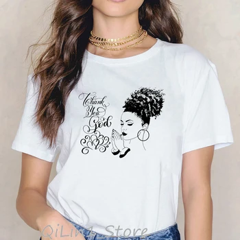 Vogue t-särk naiste eskiis must tüdruk prindi naiste t-särk harajuku Melaniini särk valge hip-hop tshirt femme korea riided tops