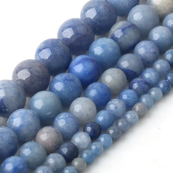 Looduslik Sinine Aventurine Dumortierite Kivi Helmed Ehete Tegemise DIY Beads Tarvikud, Materjalid 4 6 8 10 12 mm mm mm mm mm Hulgimüük
